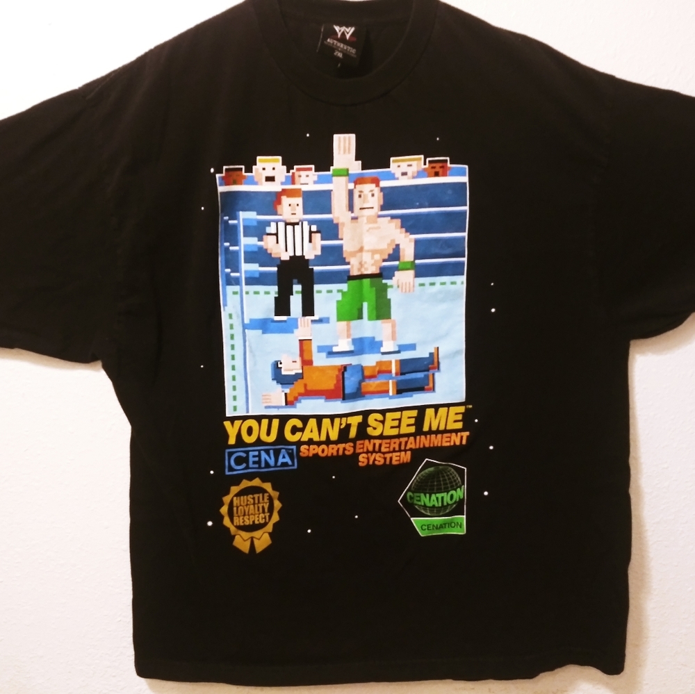 John Cena WWE front and back graphics shirt